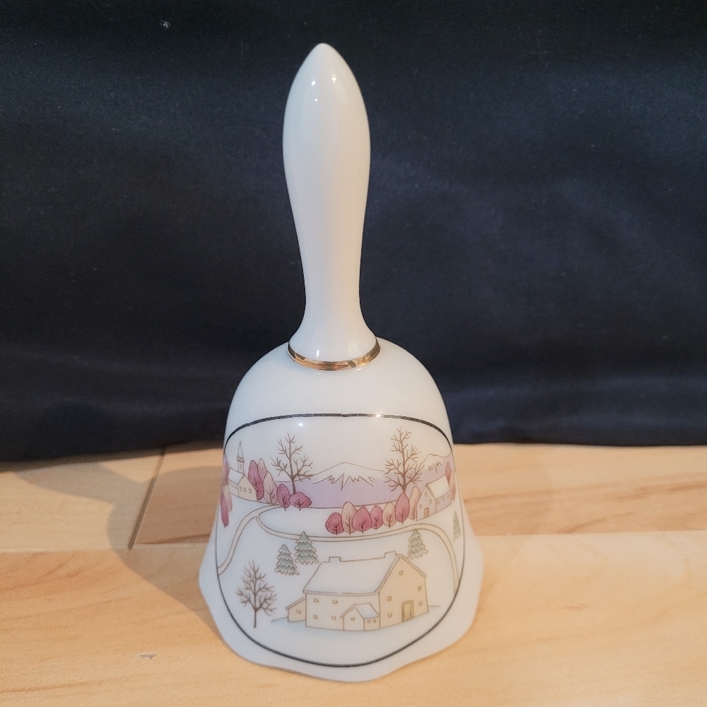 2/$20 Decorative Bell With A Winter Scene
